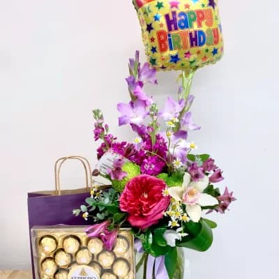 Happy Birthday Set - Fresh Flowers Bellevue