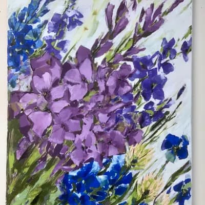 Flower's splash - Original Acrylic Painting - Fresh Flowers Bellevue