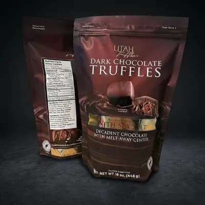 Utah Truffles Dark Chocolate Truffles with Sea Salt 16 oz - Fresh Flowers Bellevue