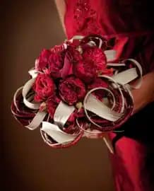 wedding bouquet in red design