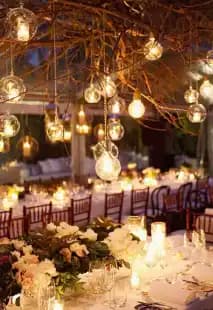ceremony lightning with floral design